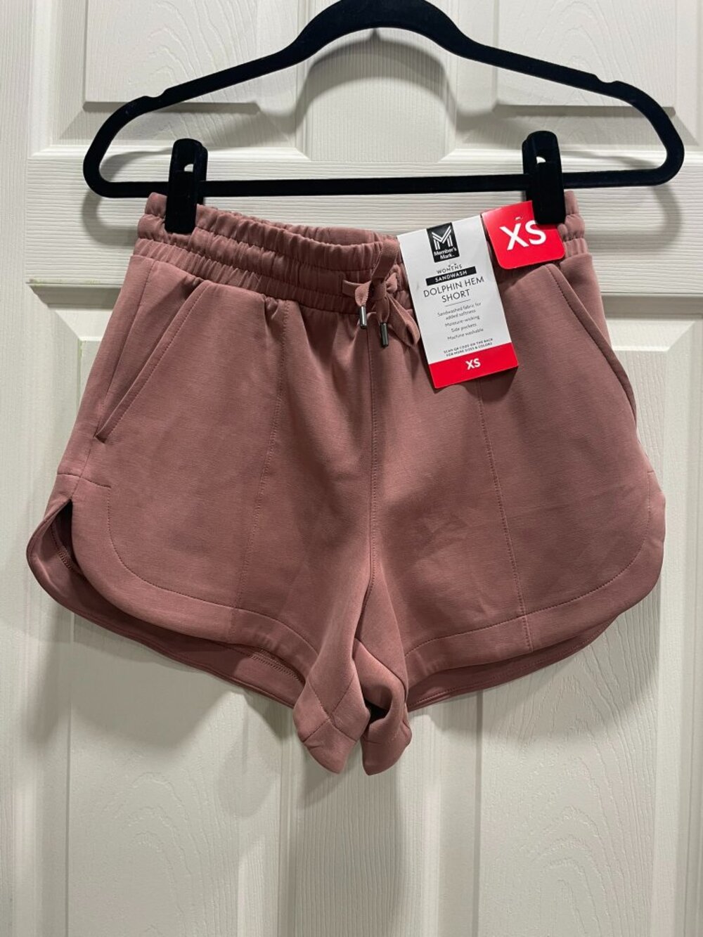 NWT Member's Mark Women's Sandwash Dolphin Hem Short Brown XS